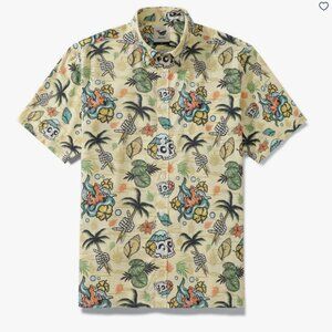 Yiume Men's Shirt Tropical Wilderness Skull By Loinda Flow - Medium